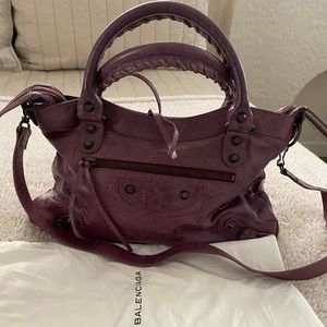 Balenciaga town purple Handbag